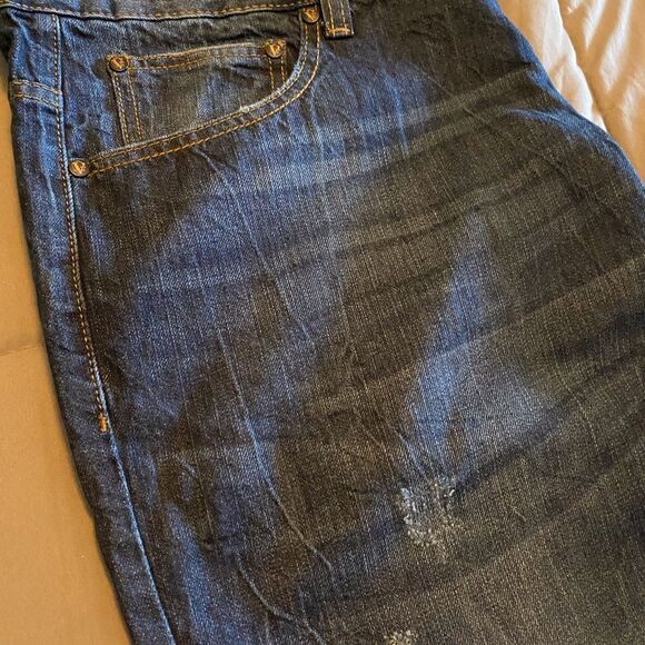 44 X 30 Mens Denim Blue Jeans Slightly Distressed NWT Never Worn - Picture 11 of 16